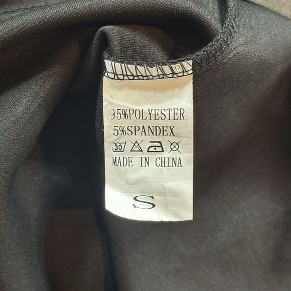 Women’s Black Off-Shoulder BodyCon Midi Dress with Ruffles Size S NWOT - Picture 8 of 13